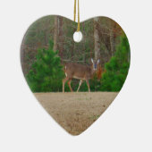 鹿と松の木を飼う セラミックオーナメント (右)