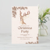 鹿と松ぼっくり クリスマス 招待状 (スタンド正面)