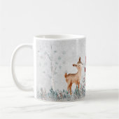 鹿と格言クリスマスコーヒーマグ コーヒーマグカップ (左)