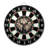 鹿と森林のターゲットアートワークデザイン ダーツボード (正面)