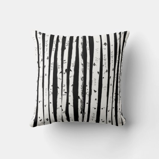 鹿と樺の木の木枕 クッション (裏面)