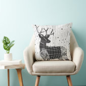 鹿と樺の木の木枕 クッション (椅子)