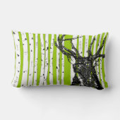 鹿と樺の木ツリーピロー ランバークッション (裏面)