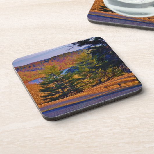 鹿と湖 コースター (左側)