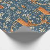 鹿と花 ラッピングペーパー (角)
