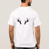 鹿と角のTシャツ Tシャツ (裏面)