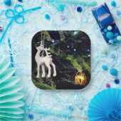 鹿と金ゴールド ペーパープレート (パーティー)