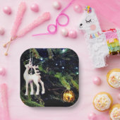 鹿と金ゴールド ペーパープレート (パーティー)