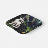 鹿と金ゴールド ペーパープレート (傾斜あり)