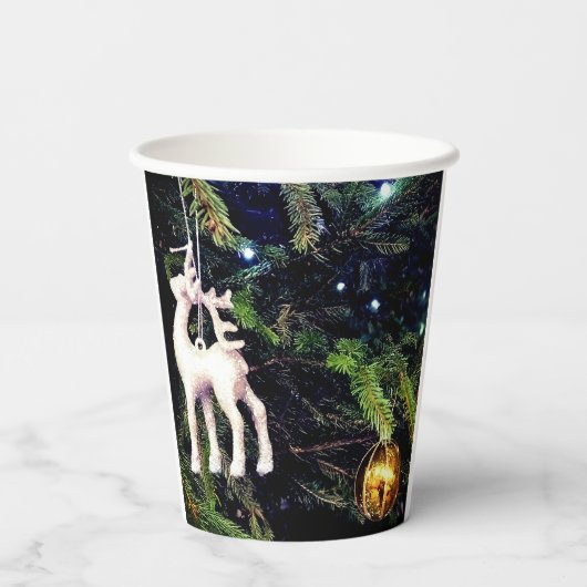 鹿と金ゴールド 紙コップ (裏面)