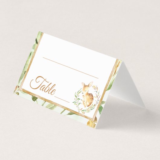 鹿と離れ赤ちゃんシャワー誕生日テーブル番号 (正面)