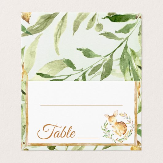 鹿と離れ赤ちゃんシャワー誕生日テーブル番号 (外部フラット)