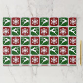 鹿と雪片紙ランチョンマット ペーパーパッド (インサイチュ)