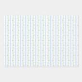 鹿と青と緑のホリートレリス ラッピングペーパーシート (正面2)