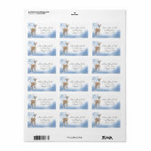 鹿と青の雪 ラベル (フルシート)