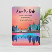 鹿と風光明媚な冬の湖の日付を保存 セーブザデート (スタンド正面)