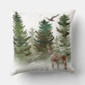 鹿と鳥の木 クッション (裏面)