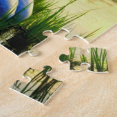 鹿と鹿の群れを取る美しい読女 ジグソーパズル (側面)