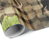 鹿と鹿の〔雄ジカの〕枝角で包む紙 ラッピングペーパー (ロールコーナー)