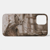 鹿と〔雄ジカの〕枝角 Case-Mate iPhoneケース (裏面 (横))