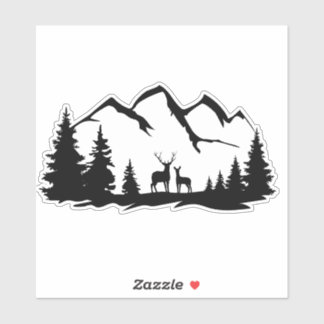 鹿とdoeビニールのシール。 シール