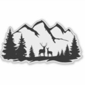 鹿とdoeビニールのシール。 シール (正面)