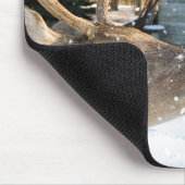 鹿に雪だるま マウスパッド (コーナー)