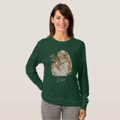 鹿のいる少女のクリスマス Tシャツ (正面フル)