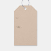 鹿のいる山の冬の風景 ギフトタグ (裏面)