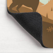 鹿のいる秋の景色 マウスパッド (コーナー)