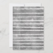 鹿のいる素朴な冬の男女兼用ベビーシャワー 招待状 (裏面)