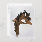 鹿のくちばしに抱えるグリフォン ポストカード (正面/裏面)
