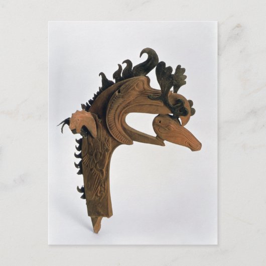 鹿のくちばしに抱えるグリフォン ポストカード (正面)