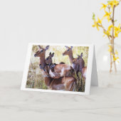 鹿のこのグループがあなたに誕生日願いを送る カード (黄色い花)