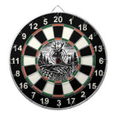 鹿のはっきりした標的となる森林アート ダーツボード (正面)