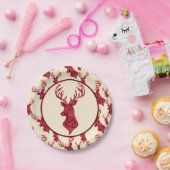 鹿のアントラーの水色 ペーパープレート (パーティー)