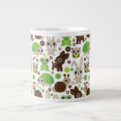 鹿のカメのバニーの壁紙 ジャンボコーヒーマグカップ (正面)