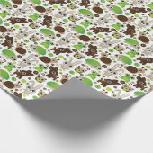 鹿のカメのバニーの壁紙 ラッピングペーパー (角)