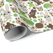 鹿のカメのバニーの壁紙 ラッピングペーパー (ロールコーナー)