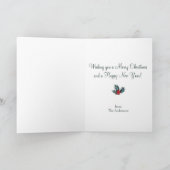 鹿のクリスマスのグリーティングカード シーズンカード (内部)