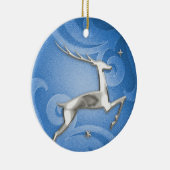 鹿のクリスマスの飾り付け セラミックオーナメント (右)