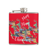 鹿のクリスマスを跳躍 フラスク (正面)