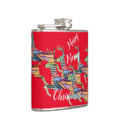 鹿のクリスマスを跳躍 フラスク (右)