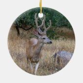 鹿のクリスマスオーナメント セラミックオーナメント (裏面)