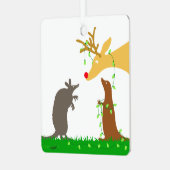 鹿のクリスマスオーナメント メタルオーナメント (正面左)