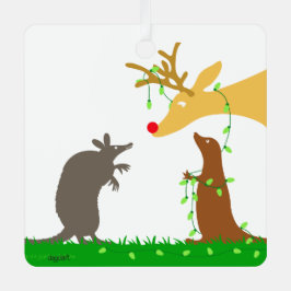 鹿のクリスマスオーナメント メタルオーナメント