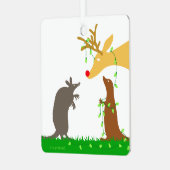 鹿のクリスマスオーナメント メタルオーナメント (正面左)