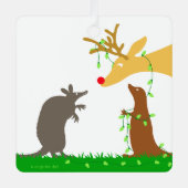 鹿のクリスマスオーナメント メタルオーナメント (正面)