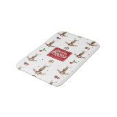 鹿のクリスマスパーソナライズされた島 バスマット (アングル)