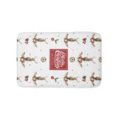 鹿のクリスマスパーソナライズされた島 バスマット (正面)